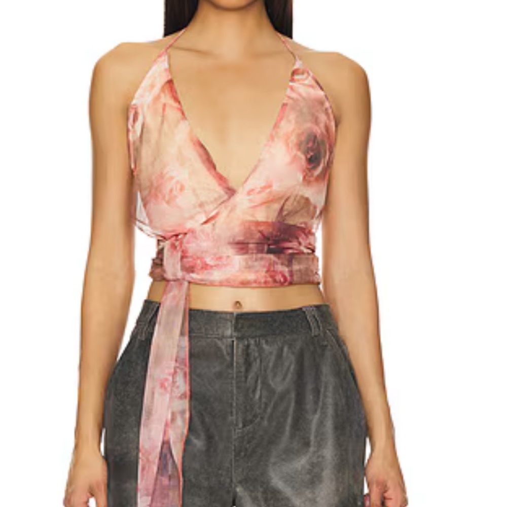 Samantha Halter Top in Dusty Rose
